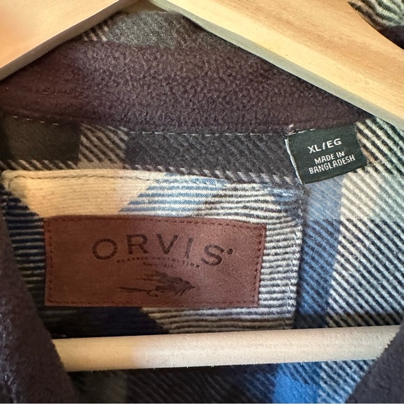 Orvis Big Bear Flannel Shirt Mens Extra Large XL Lumberjack Dadcore Cabincore - Picture 2 of 11